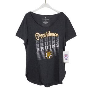 Colosseum Providence Bruins Gray Women's Scoopneck T-Shirt Size M NWT